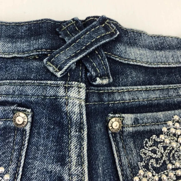 NOFUZE NWOT GIRLS JEAN DENIM BOTTOMS SHORTS CAPRIS PANTS SUMMER CASUAL SIZE 4 - Picture 5 of 7